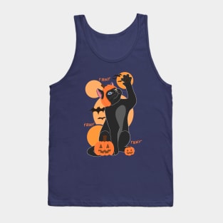 HALLOWEEN PUMPKIN BLACK CAT Tank Top